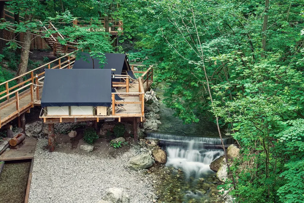 Garden village from air