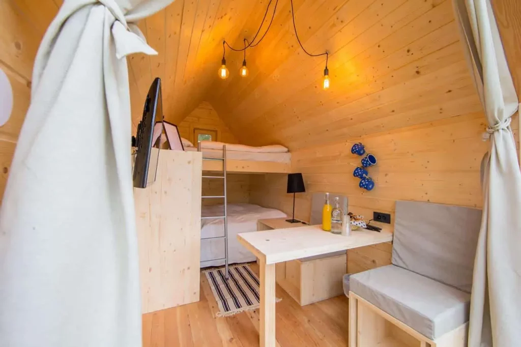 Glamping bedroom