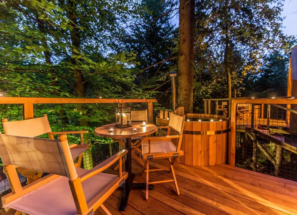 Glamping terase evening